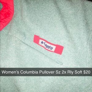 Womens Columbia sz 2x half zip pullover